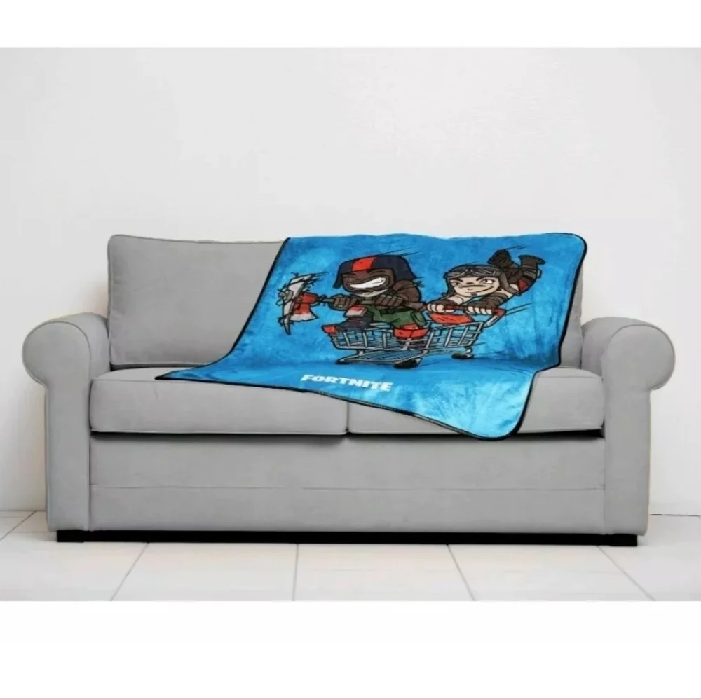 NEW Fortnite Go Go Silk Touch Throw, 40 x 50, Microfiber, Blue, Epic Games